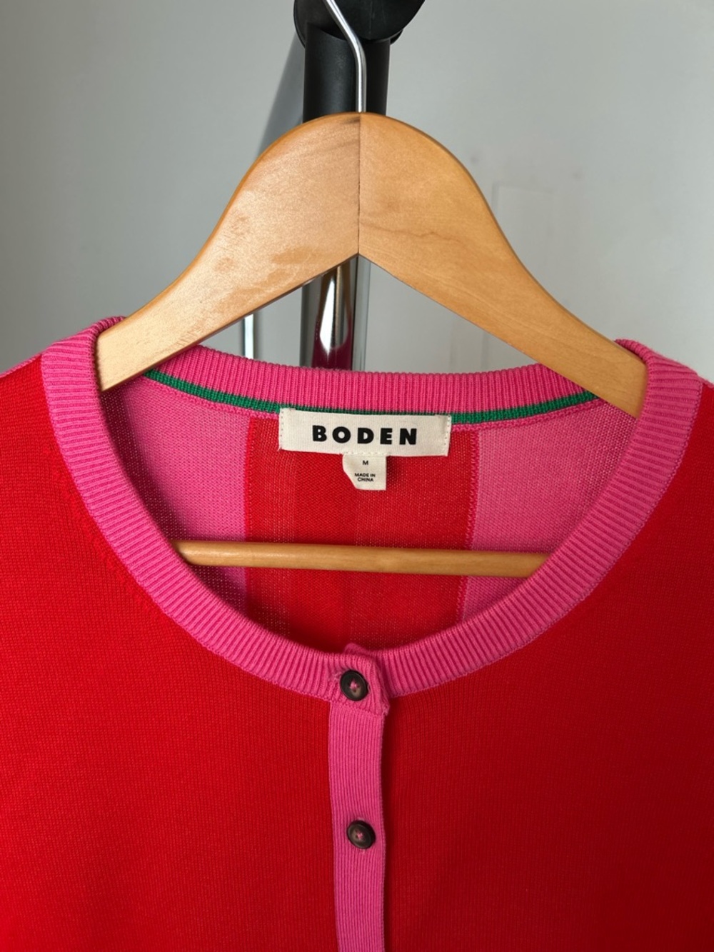 Boden Lara Relaxed Color Block Cotton Cardigan Sweater - Picture 5 of 9